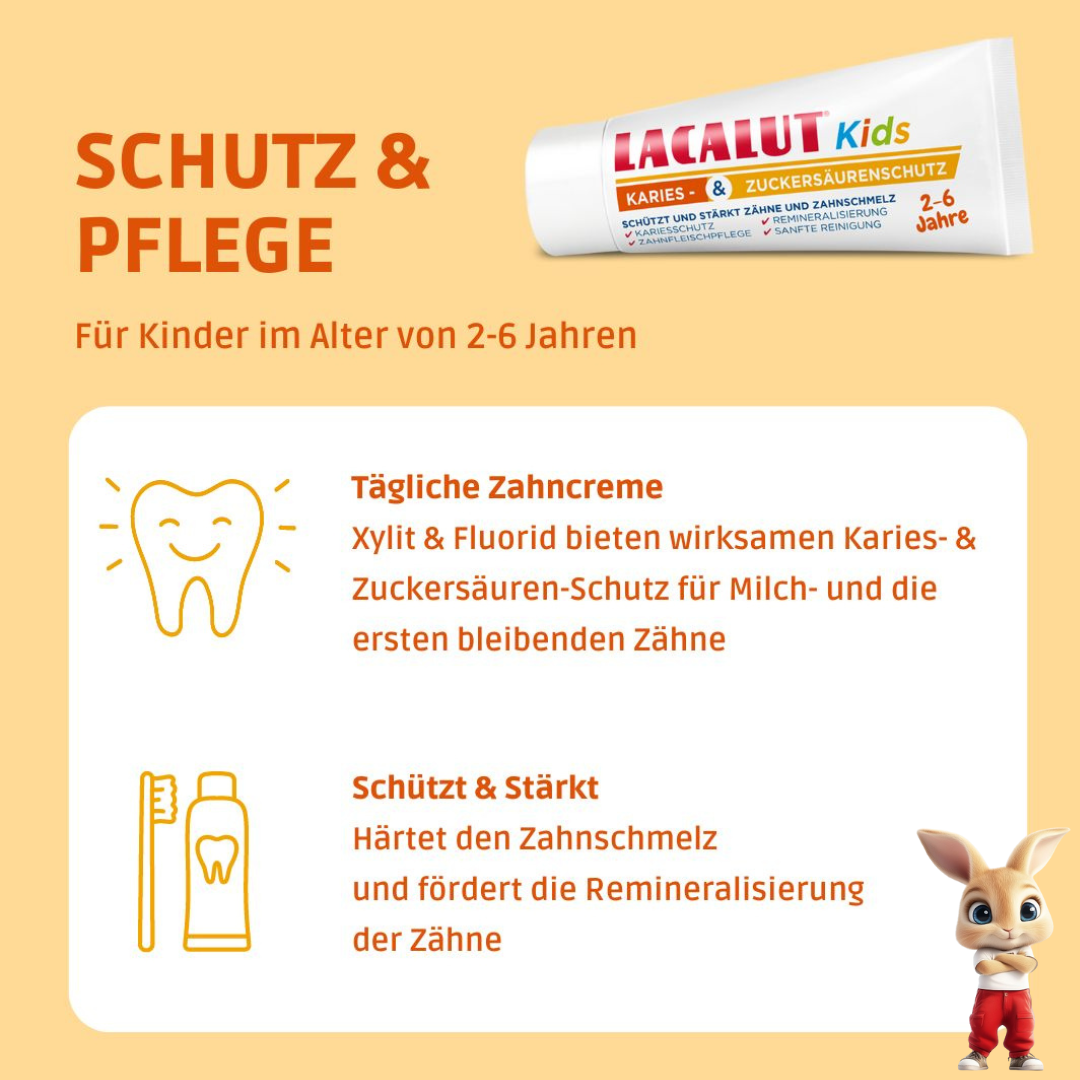 LACALUT® Kids Karies- & Zuckersäurenschutz Zahncreme