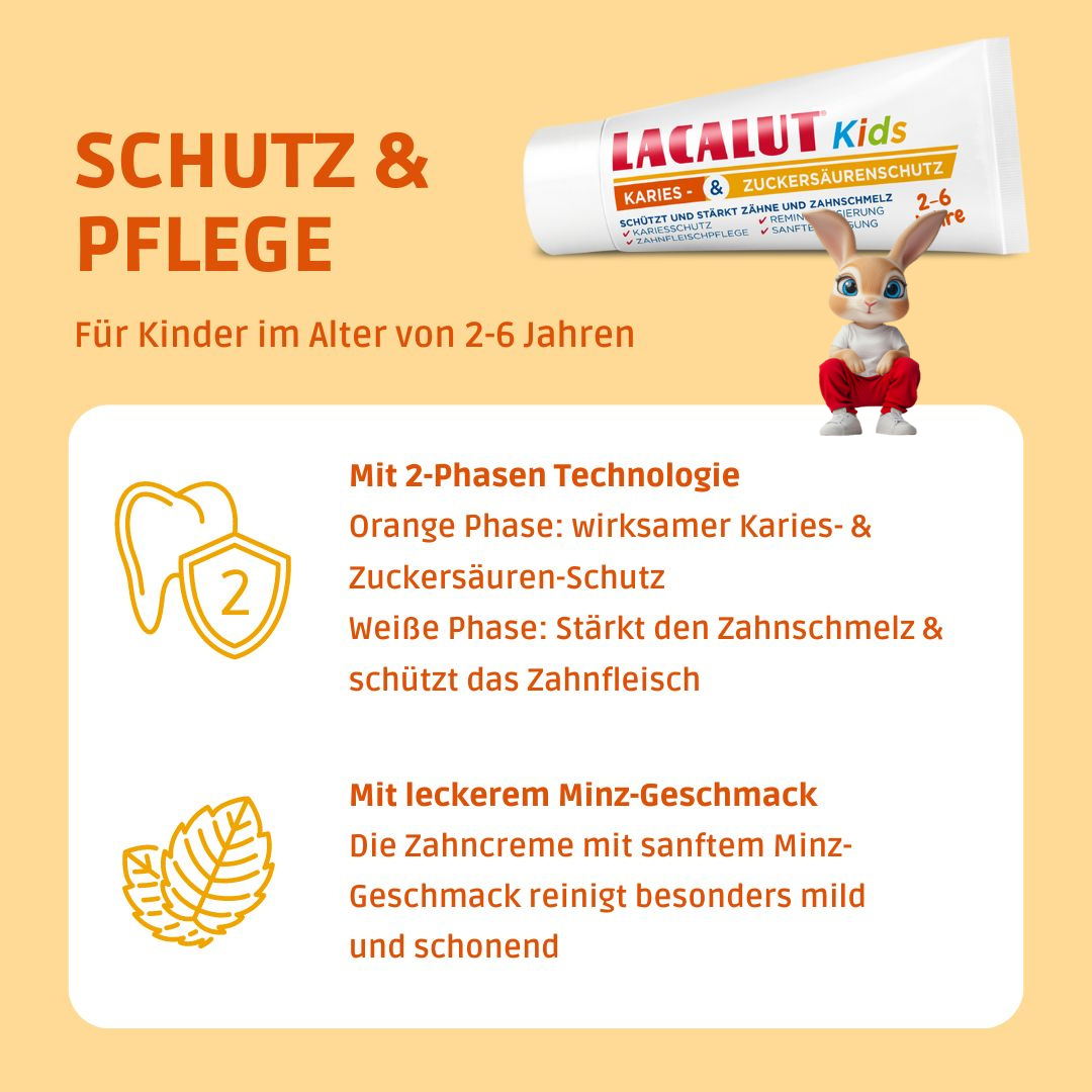 LACALUT® Kids Karies- & Zuckersäurenschutz Zahncreme